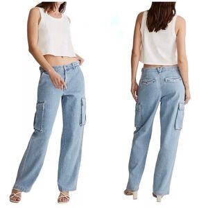 MADEWELL Women’s Low-Slung Straight Cargo Jeans Size 25